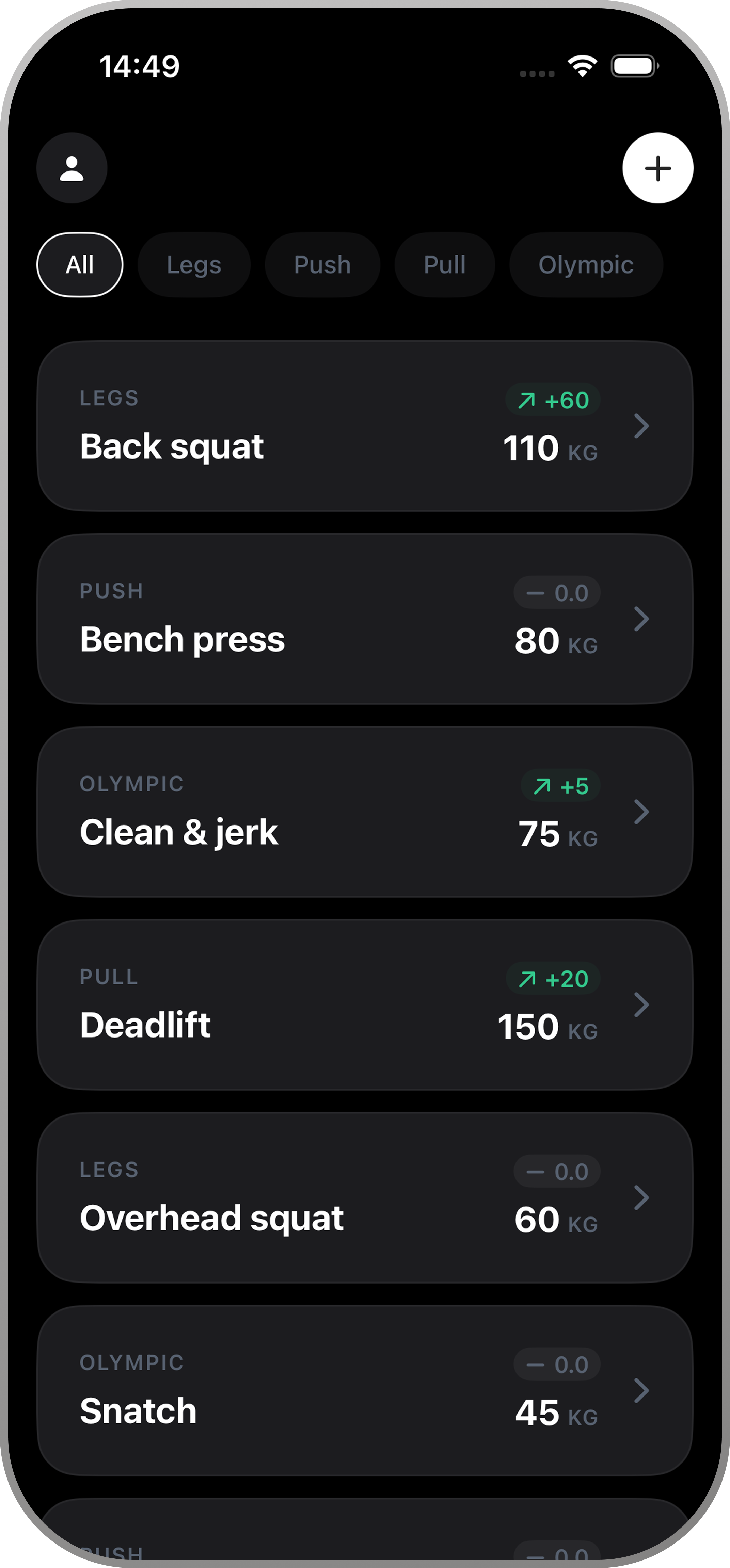 Kilo App Screen 2